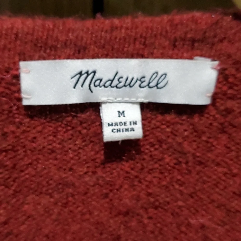 MADEWELL KENT WOOL SWEATER CARDIGAN SIZE MEDIUM